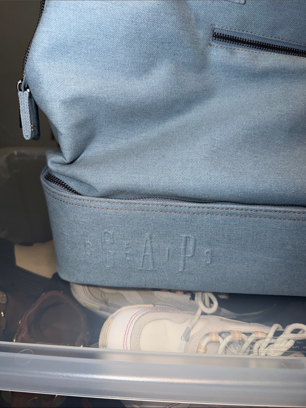 Beis Light Blue Weekender Duffel Bag with Shoe Compartment - Picture 2 of 5